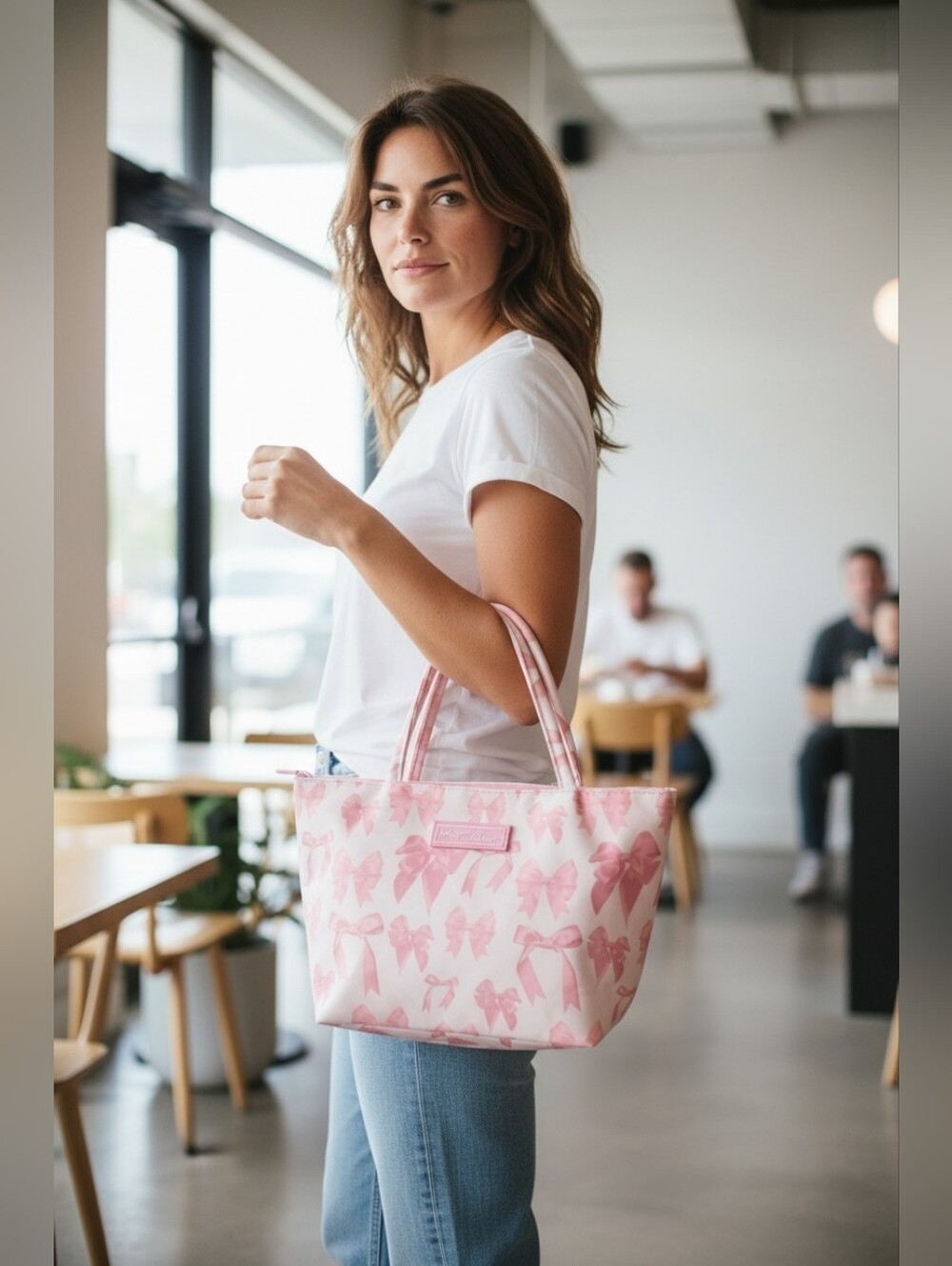 Betsey Johnson Pink Ribbon Bow Insulated Satchel Lunch Tote Bag (NWT)